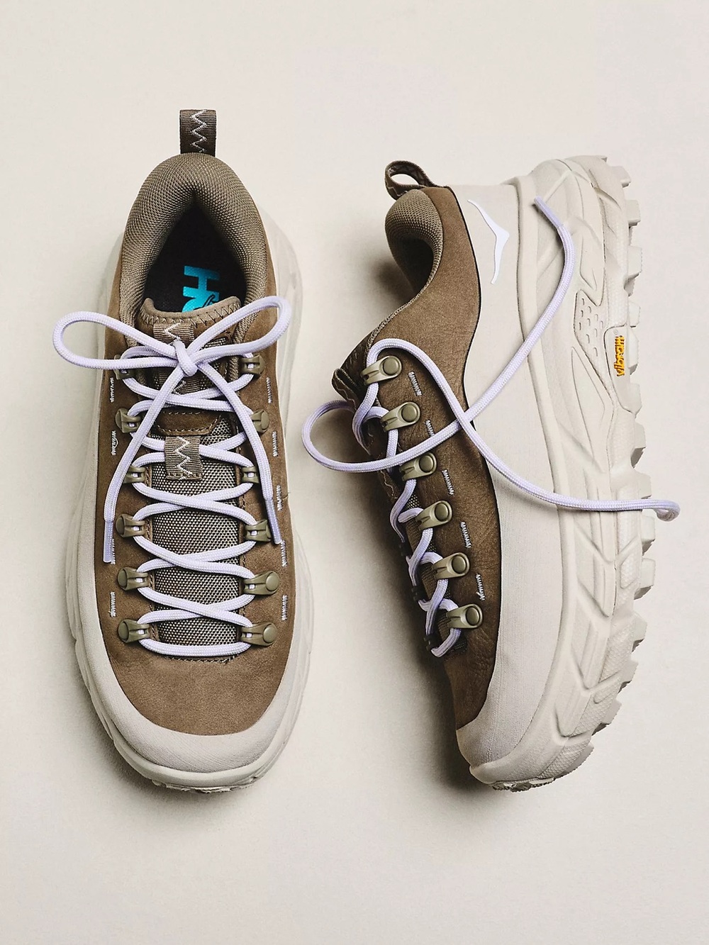 HOKA Tor Summit Hiking Sneakers in Light Roast / Putty NWOB - Picture 2 of 9